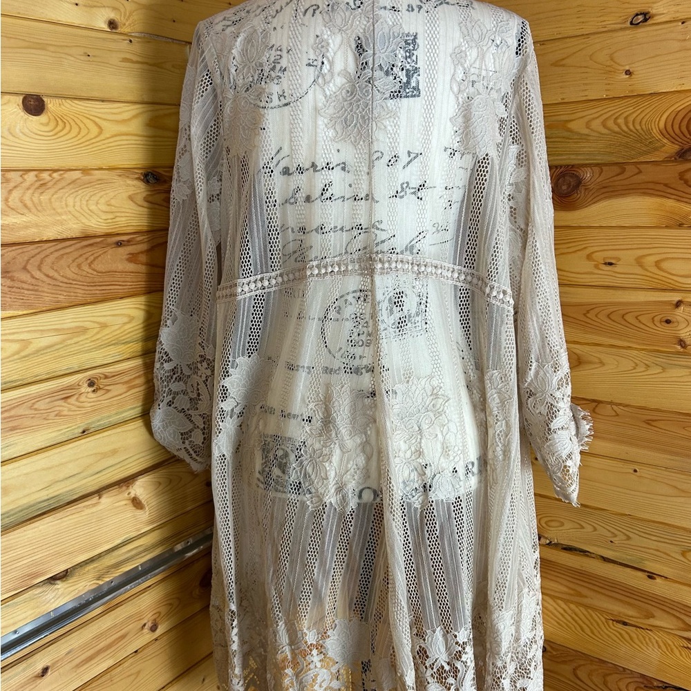 Chance or Fate Lace Kimono - Cream